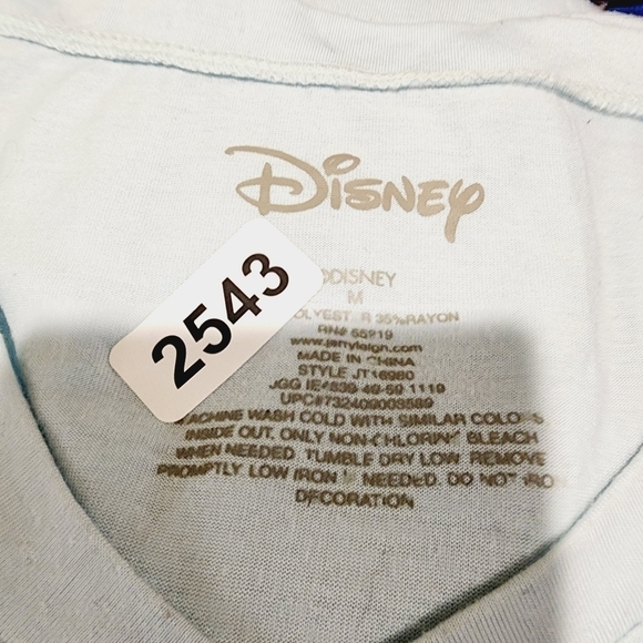 Disney Lilo and Stich blue V neck tshirt size M - Picture 8 of 8